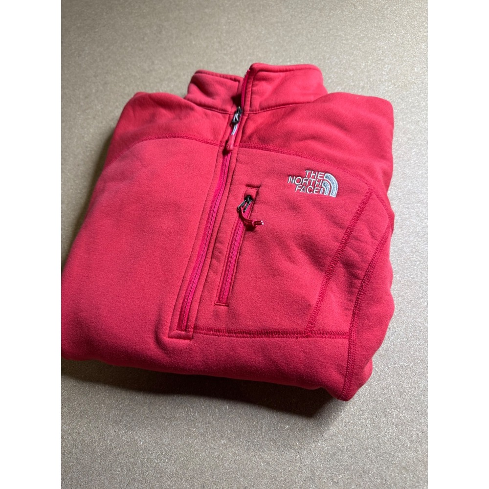 The North Face Summit Series Women S Pink Red Quarter Zip Fleece Pullover Jacket